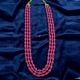 Handcrafted Pink Glass Bead Layered Necklace